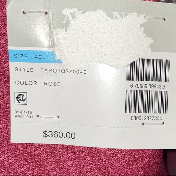 Alfani Men's Slim Fit Tuxedo Jacket Floral Dusty Rose 40L Suit Jacket Blazer New - Picture 10 of 11